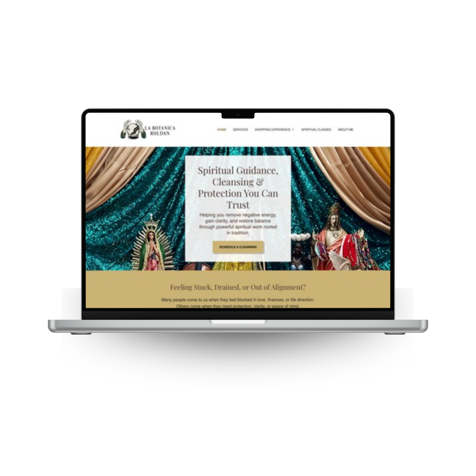 La Botanica Roldan website design for a spiritual and life coaching business