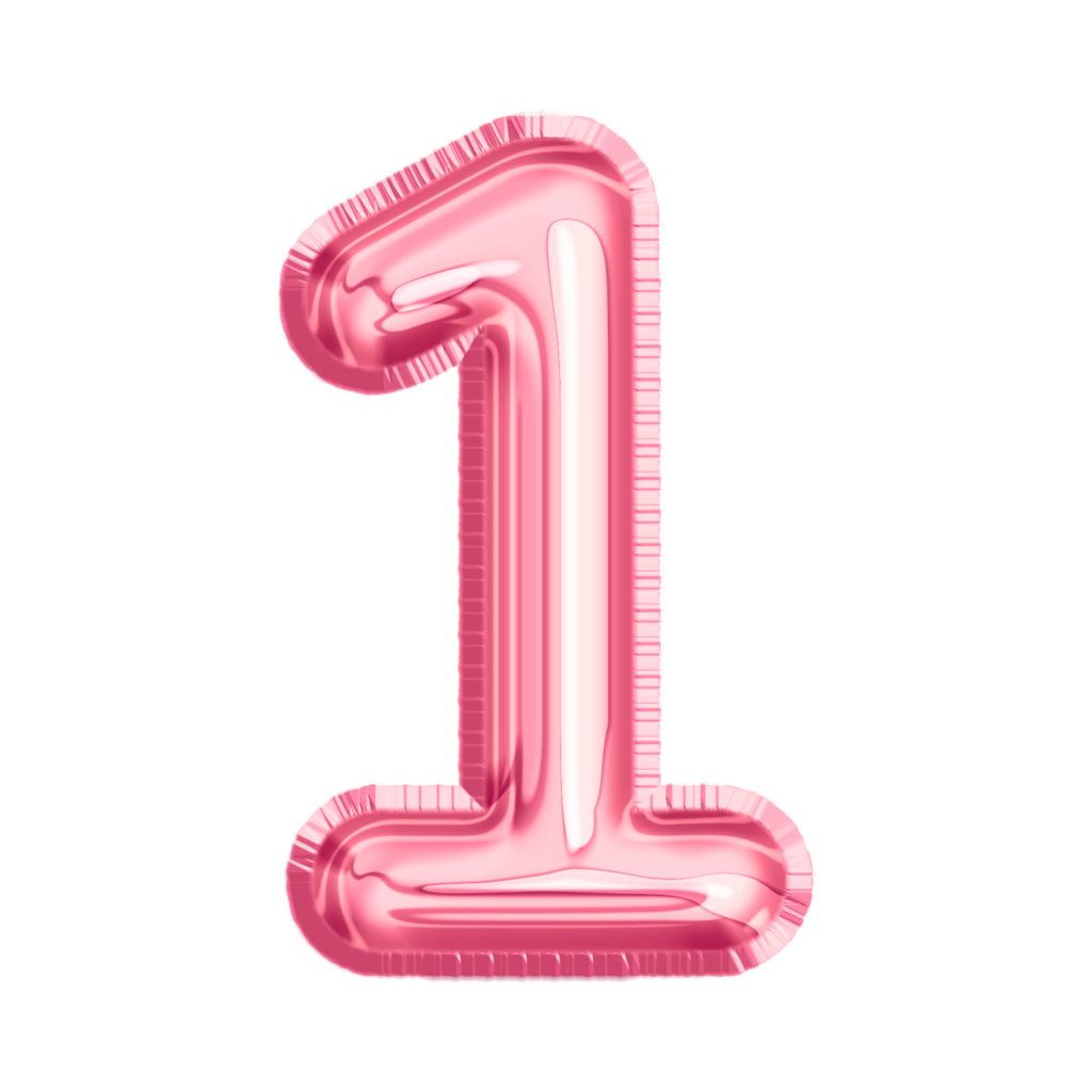 Whimsy number ballon 1